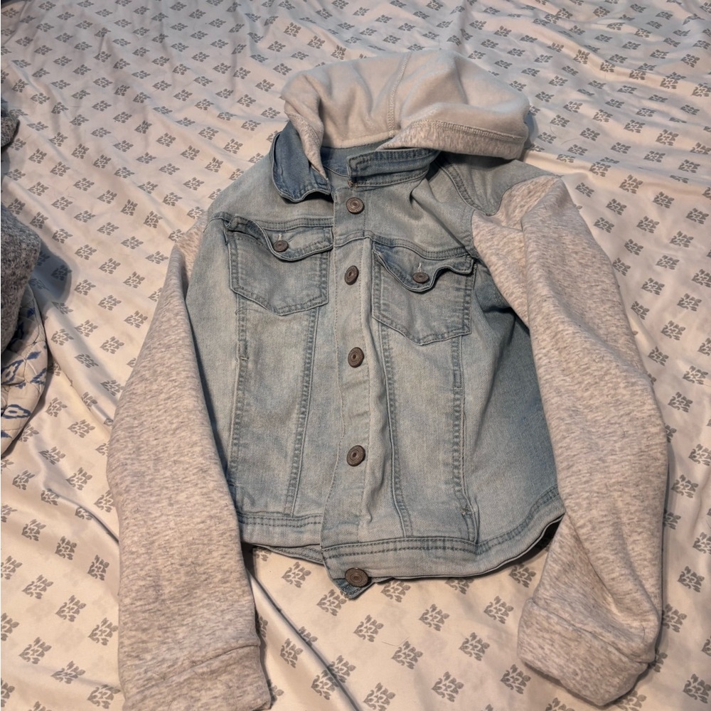 Denim hoodie jacket